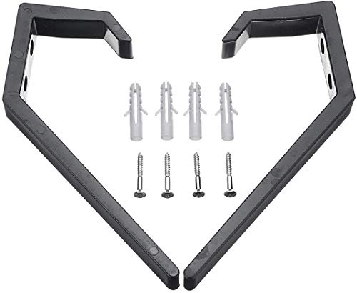 6PCS Helmet Holders Plastic Hanging Hooks Wall Mounted Hangers Hat Glove Bag Shoe Clothes Rack (Black-6PC) - color: Black-6PC