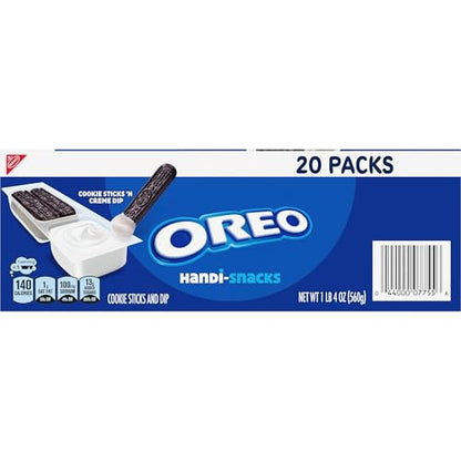 Handi-Snacks OREO Cookie Sticks 'N Creme Dip Snack Packs, 20 Snack Packs - size: 20 Count (Pack of 1)