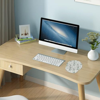 RICHEN Ergonomic Mouse Pad with Wrist Support,Non-Slip Rubber Base for Computer Laptop & Mac,Lightweight Rest for Home,Office & Travel (Bamboo Leaf) - color: Bamboo Leaf