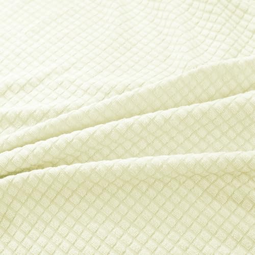 HAPPYDOG 4 Pcs Office Chair Covers Set Stretchable Protective Rotating Computer Chair Seat Covers with Armrest Covers (Beige) - color: Beige