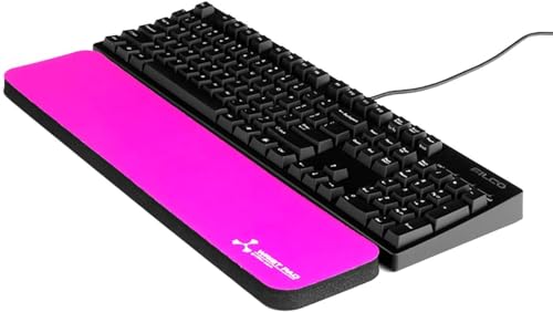 Fat Wrist Pad 17 is a 4 X 17 X 0.75 Inch Wrist Rest for Standard Keyboards and Full Length Mechanical Keyboards (Pink) - color: Pink, size: 17” x 4” x 0.75”