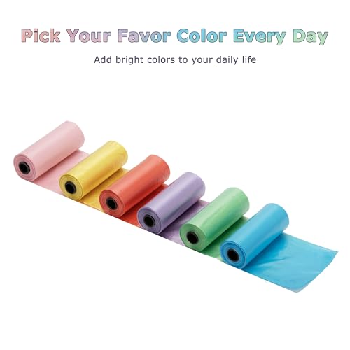 Ginsco 0.8 Gallons Disposable Trash Bags for Mini Car Trash Can, Portable Small Car Garbage Bags, Cars Accessories, Mini Trash Bags, Plastic Trash Bag for Cars/Home/Office (6 Rolls, Multi-Color) - color: Multi-color