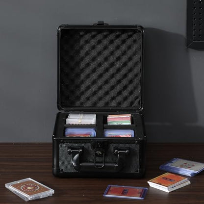 novelinks Trading Card Storage Box for 3" x 4" 35pt Rigid Cards, Toploader Organizer Case, Trading & Sports Cards, Graded & Rating Card Holder Box, with 2 DIY Partitions (2 Card Slots) - size: 2 Card Slots