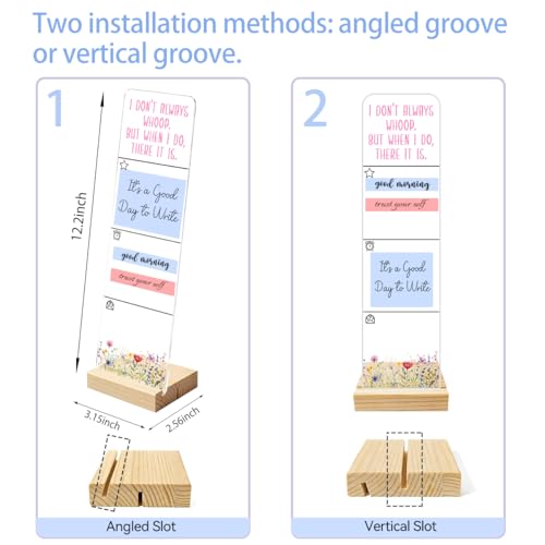 Sticky Notes Monitor Memo Board with Removable Wooden Base I Dont Always Whoop Funny Quote Message Board Portable Sticky Note Holder with 200 Sheets Sticky Notes Inspirational Office Desk Decor - color: Whoop