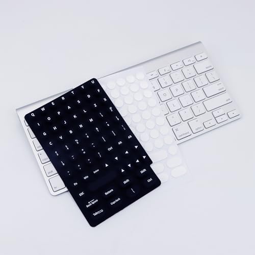 Raised Keyboard Stickers for Long Nails with Letters - Heart-Shaped Antistatic Silicone Protective Cover with Tweezers, Wet Wipes, Dry Towel & Jelly Glue, Ideal for Typing, Gaming & Nail Art (70 Pcs)