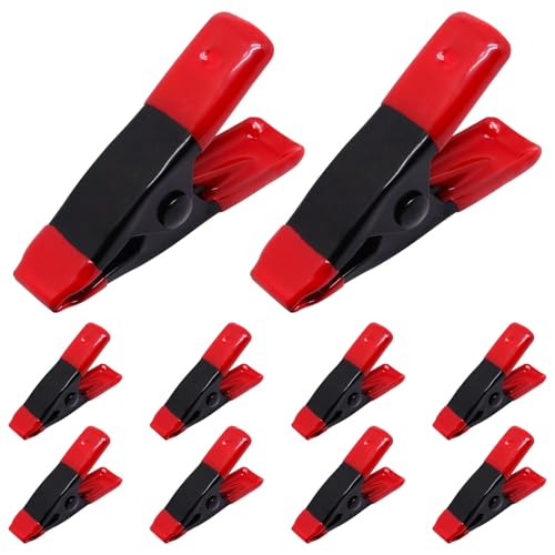10Pcs Small Clamps Metal Spring Clamps Small Spring Clamps for Crafts Balloon Archfor 2 Inch Red - color: Red, size: 10 Pcs