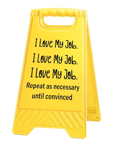 I Love My Job Funny Office Decor Desk Accessories Gifts for Team Coworkers Employee Boss Day Emotional Support Gag Gift for Men Women Friends Cubicle Decoration - style: I Love My Job