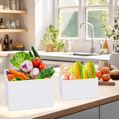 EI 8Pcs Acrylic Buffet Risers,High-end Classic Food Display Riser for Party,Catering,Jewelry Collectibles.White Heavy duty Dessert Table Display Set,Acrylic Cube Boxes Display Nesting Risers - size: 8 Pack