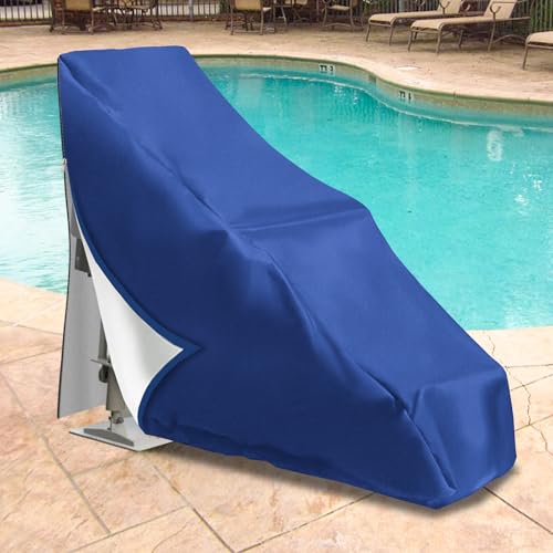 Pool Lift Chair Cover, Pool Lift Chair Protective Cover for Global Lift Corp - Heavy-Duty Blue, Waterproof, UV-Resistant, , Outdoor Pool Accessories, Blue - color: Blue, size: 49''Lx20''Wx36''H