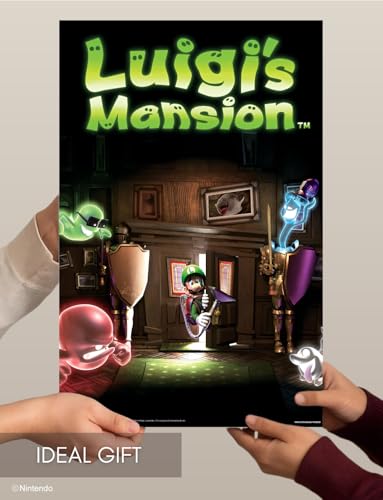 Pyramid America Mario Poster – Super Mario Bros Luigi Mansion Wall Art Gaming 11 x 17 inch – Video Game Room Decor, Room Office & Gamers – Nintendo Decorations