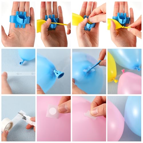 Vicenpal Balloon Arch Decor Kit with Tools for Creating Garland Backdrops Includes Balloon Arch Clips, Fishing Line, Strips, Adhesive Glue, Hooks Accessories for Birthday Wedding Baby Shower Party