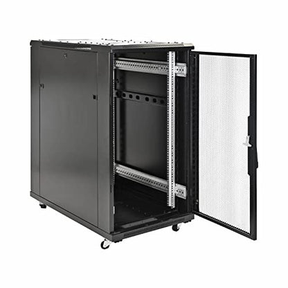 Aeons 22U Professional Network Server Rack Cabinet Enclosure 1000mm 39.5" Deep Computer Electronics Data Equipment Rack Vented Door Server-Depth Black (Pre-Assembled) - style: 22U-44"D-24"W [Vented]