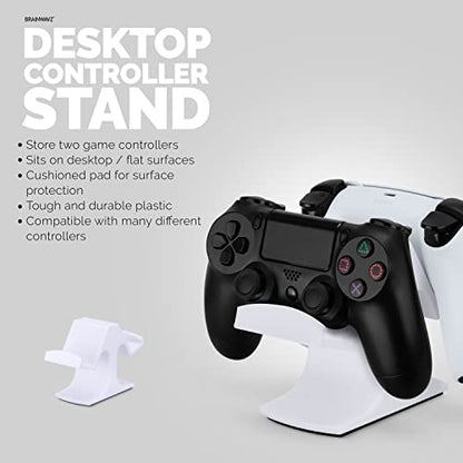 Dual Game Controller Desktop Holder Stand - Universal Design for Xbox ONE, PS5, PS4, PC, Steelseries, Steam & More, Reduce Clutter UGDS-03 (White) - color: UGDS-03 White