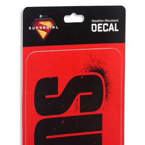Supergirl: Woman of Tomorrow Logo Adhesive Vinyl Decal - Bold Supergirl Sticker for Car or Laptop - color: Red