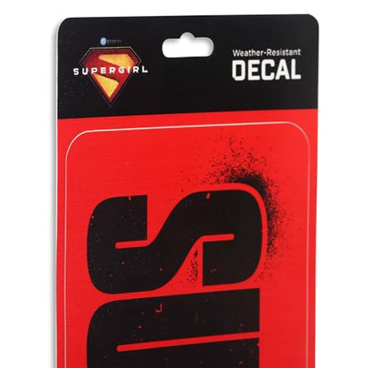 Supergirl: Woman of Tomorrow Logo Adhesive Vinyl Decal - Bold Supergirl Sticker for Car or Laptop - color: Red