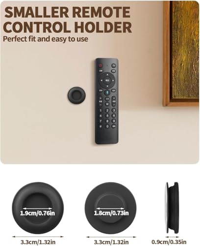 6 Pack Magnetic Remote Control Holder – Upgraded Silicone Magnetic Wall Mount for TV, Fan & Air Conditioner Remotes – Self-Adhesive, No-Drill Remote Control Holder Wall Mount (Circle Black) - color: Circle Black