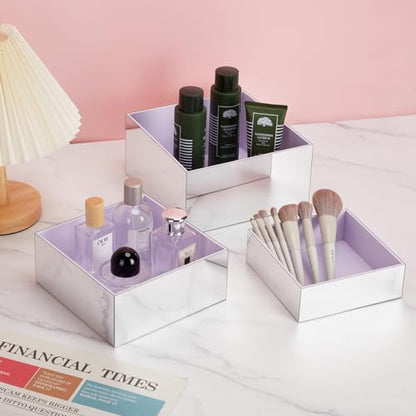 Acrylic Risers for Display 5 Pcs, Food Risers for Party Silver Display Stands Box Nesting Display for Jewelry Bag Cosmetics Catering Dessert Collectibles - color: Sliver-5pc