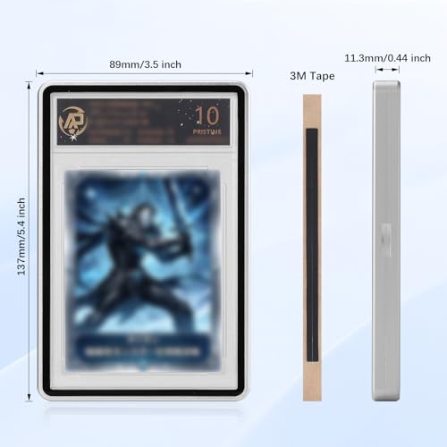 Magnetic Graded Card Case, Premium Aluminum Alloy Protector with 9-Point Lock, Personalized Slab Bumper for BGS, Drop-Tested & UV Resistant, Ideal for Display & Long-Term Storage (Silver) - color: Silver, style: BGS Card Case