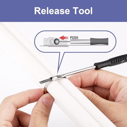 Metal Zip Ties Cutter, Stainless Steel Cable Tie Gun with Tensioning Installation Cutting Tool for Self-Locking Stainless Zip Ties with Free Zip Tie Release Tool, Dual-Hand Operation - style: Dual-Hand Operated