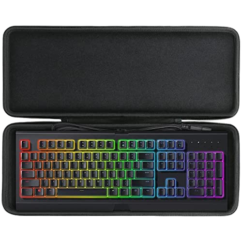 co2CREA Hard Case Replacement for Razer Cynosa Chroma/Cynosa V2 / Ornata V2 / Blackwidow V3 Pro/Blackwidow V3 / Huntsman Elite/Huntsman V2 Analog Gaming Keyboard - size: for Full Size Keyboard