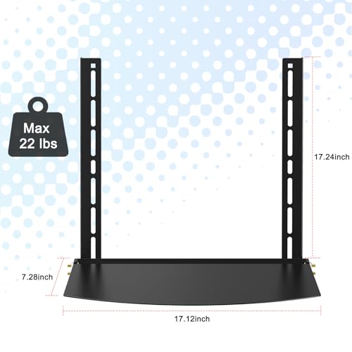TV Wall Mount Shelf - Provides Storage Space for Set-top Boxes, DVD Players, Game Consoles, and Other Small Accessories. Sturdy Construction Supports 22 lbs