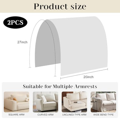 Couch Arm Covers Sofa Arm Covers Set of 2, Waterproof Couch Cover Armchair Cover for Recliner, Non Slip Sofa Headrest Covers Armrest Cover Couch Slipcover Protector,Khaki - color: Khaki