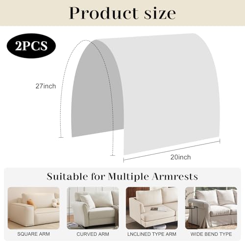 Couch Arm Covers Sofa Arm Covers Set of 2, Waterproof Couch Cover Armchair Cover for Recliner, Non Slip Sofa Headrest Covers Armrest Cover Couch Slipcover Protector,Khaki - color: Khaki