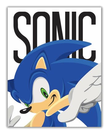 Mario, Luigi, Sonic Art Print Set of 3, Gaming Room Wall Decor, 3 Piece Collection, Video Game Characters - 11x14 Poster Print - UNFRAMED