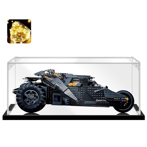 Acrylic Display Case for Collectibles Assemble Acrylic Display Box for Lego 76240 Building Set Clear Acrylic Case for Display Action Figures Car Model Toys(Black,19.7*11.8*7.9 inch) - size: 19.7*11.8*7.9 inch