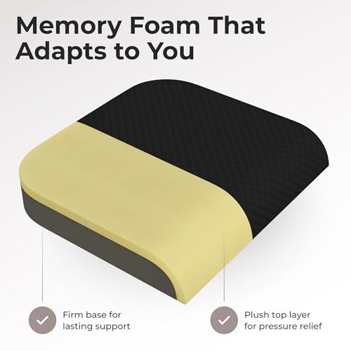 Kölbs Extra Large Seat Cushion, Stylish Plush Velvet Cover, X-Large Memory Foam for Office Chair, Floor Pillow, Cushion Back Pain Coccyx Pain Relief, Carry Handle (Extra Large) - size: X-Large