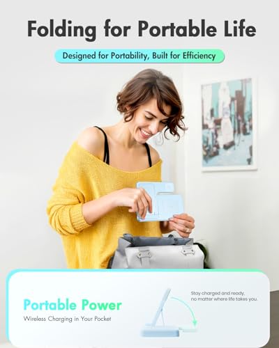 Wireless Charger Stand Charging Station: 3 in 1 Charger Stand Multiple Devices for Apple - iPhone 17 16e 16 15 14 Pro Max 13 12 - Watch 11 10 9 8 7 6 5 4 3 2 SE and Ultra Series-Airpods 4 3 Pro, Blue - color: Blue