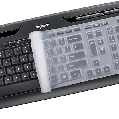 Keyboard Cover for Logitech MK320 K330 MK335 YR002/Y-R0009 Wireless Ultra Thin Silicone Keyboard Protector Skin Logitech MK320 K330 MK335 Accessories-Clear - color: Clear