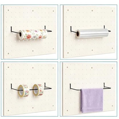 10 Pack Paper Towel Holder for Pegboard, Fits Any Standard Pegboard Extendable Heavy Duty Pegboards Hooks for Workshop, Garage, Kitchen, Laundry Room, Bathroom