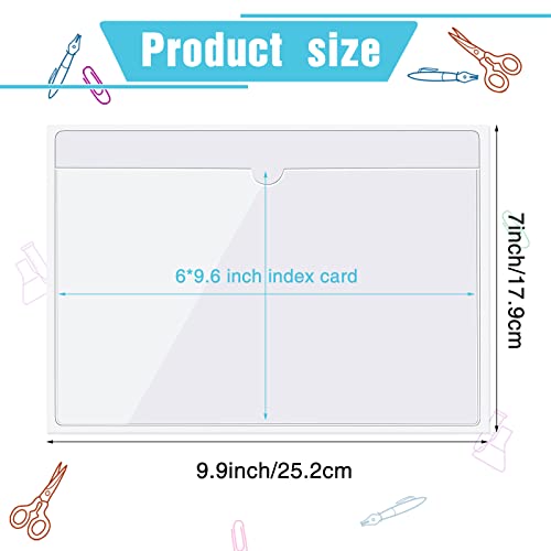 Chinco 30 Pcs Self Adhesive Pockets, Bin Labels for Storage Bins, Clear Pocket Label Sleeves, Plastic Index Card Holder with Top Open for Organizing Bins Box Drawer(9.9 x 7 Inches) - size: 9.9 x 7 Inches