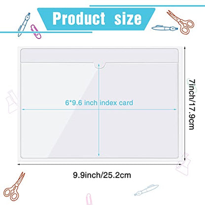 Chinco 30 Pcs Self Adhesive Pockets, Bin Labels for Storage Bins, Clear Pocket Label Sleeves, Plastic Index Card Holder with Top Open for Organizing Bins Box Drawer(9.9 x 7 Inches) - size: 9.9 x 7 Inches