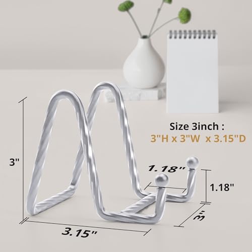 Picture Stands for Display 3 Pack 3 Inch Plate Stands for Display - Silver Metal Decorative Plate Stand, Plate Holder Display Stand, Picture Frame Stand, Plate Display Stands for Picture Stand - color: Silver, size: 3 inch(3 pack)
