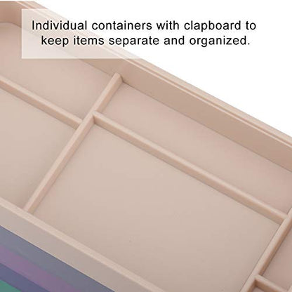 Watch Part Storage Box Watch Parts Keeper, 5 Layers Watch Accessories Organiser Case, Watch Parts Storage Box Watch Tools Storage Container Watchmaker Repair Tool Set(Rectangle)