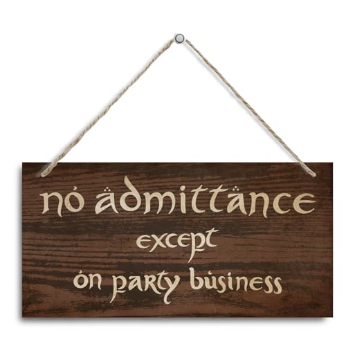 No Admittance Except on Party Business Sign, Decorative Hanging Wall Plaque Wood Sign, Funny Wood Sign for Home Party Decor, Club, Home Bar, Farmhouse Door Sign E - color: Color 06