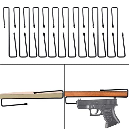 Adoreal 10 PCS Gun Rack, Pistol Rack for Gun Safe Shelf or Stack On Gun Cabinet, Gun Safe Accessory, Handgun Hanger Pistol Organizer for Display, Gifts for Hunters - style: 12 pack