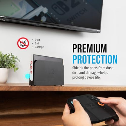 JoyCon Magnetic Dust Cover Compatible With Nintendo Switch 2 – Protective Port Covers, Dust Guard (Set of 2) (Mushroom) - color: Mushroom