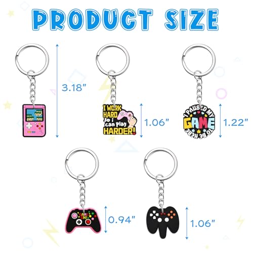 Keychains Bulk,Funny Key Chain for Prizes Incentives Holiday Gifts Birthday Party Favors - color: 50pcs Game Keychains