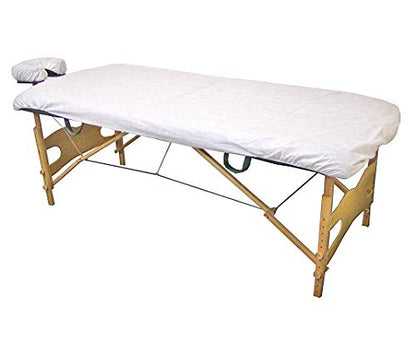 Disposable Fitted Massage Table Sheet Heavy Duty Spa Facial Bed Cover Sheets Box of 100 - color: Fitted table sheets