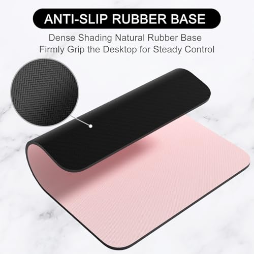 Hsurbtra Mouse Pad, Premium-Textured Square Mousepad 7 x 9 Inch, Thick 3 mm Anti-Slip Waterproof Rubber Pretty Cute Computer Mat for Office Gaming Laptop Women Kids Pink - color: Pink, size: Square Mousepad (7" x 9")