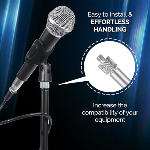 IXTECH Mic Stand Adapter Set - 8pcs Metal Tripod Adapter - 5/8" to "3/8" & "1/4" Male/Female Threads - ADP01 Silver - color: 8 ADAPTER