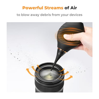 K&F CONCEPT Soft Tip Strong Air Blower with Long Nozzle | Dual-valve silicone blower. Highly elastic with a soft nozzle. Ergonomic design for a comfortable grip