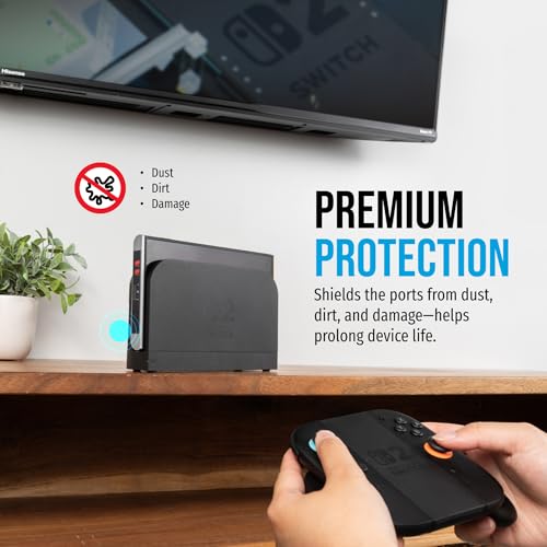 JoyCon Magnetic Dust Cover Compatible With Nintendo Switch 2 – Protective Port Covers, Dust Guard (Set of 2) (Retro) - color: Retro