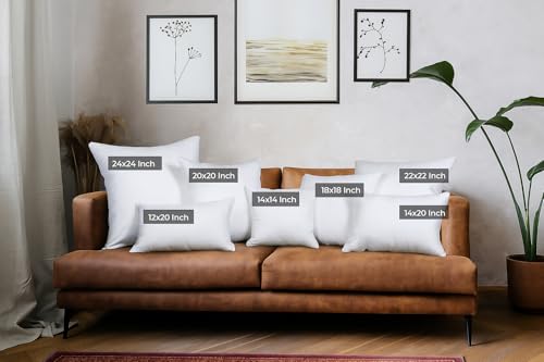 Utopia Bedding Throw Pillows (Set of 4, White) – 24 x 24 Inches Down Alternative Pillows for Bed, Sofa, and Couch - Fluffy Decorative Stuffer Pillow for Indoors & Outdoors - size: 24x24 Inch