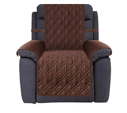 Ameritex Waterproof Nonslip Recliner Cover Stay in Place, Dog Chair Cover Furniture Protector, Ideal Recliner Slipcovers for Pets and Kids (Chocolate, 23") - color: Chocolate, size: 23"