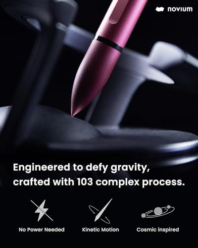 novium Hoverpen Interstellar, Mars Magma, Ballpoint Pen, Unisex, 23.5 Degree Angle, German Ballpoint Cartridges, Smooth Writing, No Spills, No Spotting, No Explosions - color: Mars Magma, style: Basic