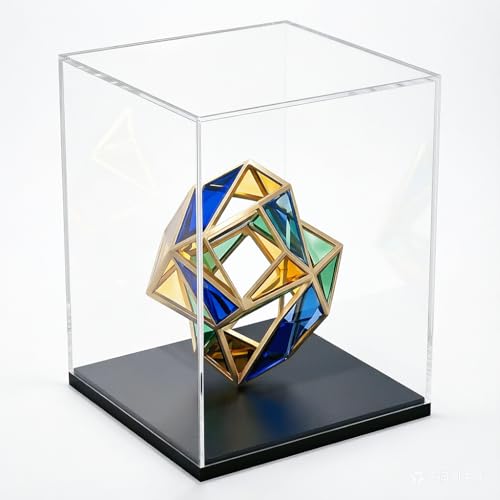 Clear Acrylic Display Case for Figures & Collectibles, Dustproof Showcase Box with Black Base, No Assembly Display for Models, Toys & Memorabilia, 5.9 x 5.9 x 8.2 Inch - size: 5.9 x 5.9 x 8.2 inch